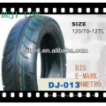 neumático /tube/tubeless 120/70-12T/L 35% 40% 45% 50% goma de contenido de la motocicleta